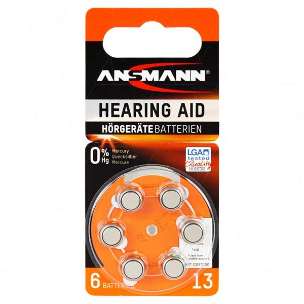 A13-BP6(A) HEARING AID BATTERY