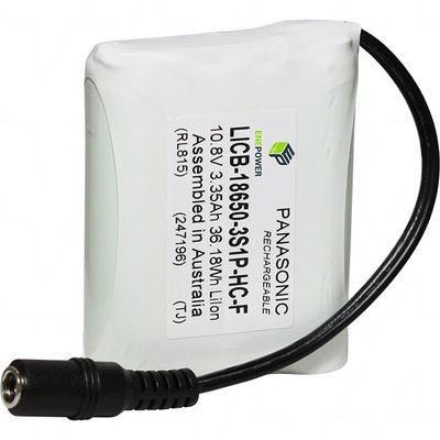 LICB-18650-3S1P-HC-F 10.8V 3.35Ah high capacity LiIon