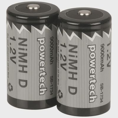SB1734  -  BATT NIMH D 1.2V 9000MAH NIPPLE PK2