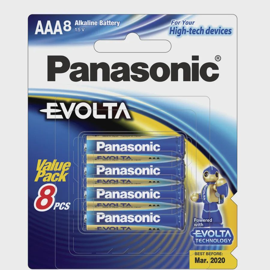 SB2910 - BATT ALK AAA PANASONIC EVOLTA PK8