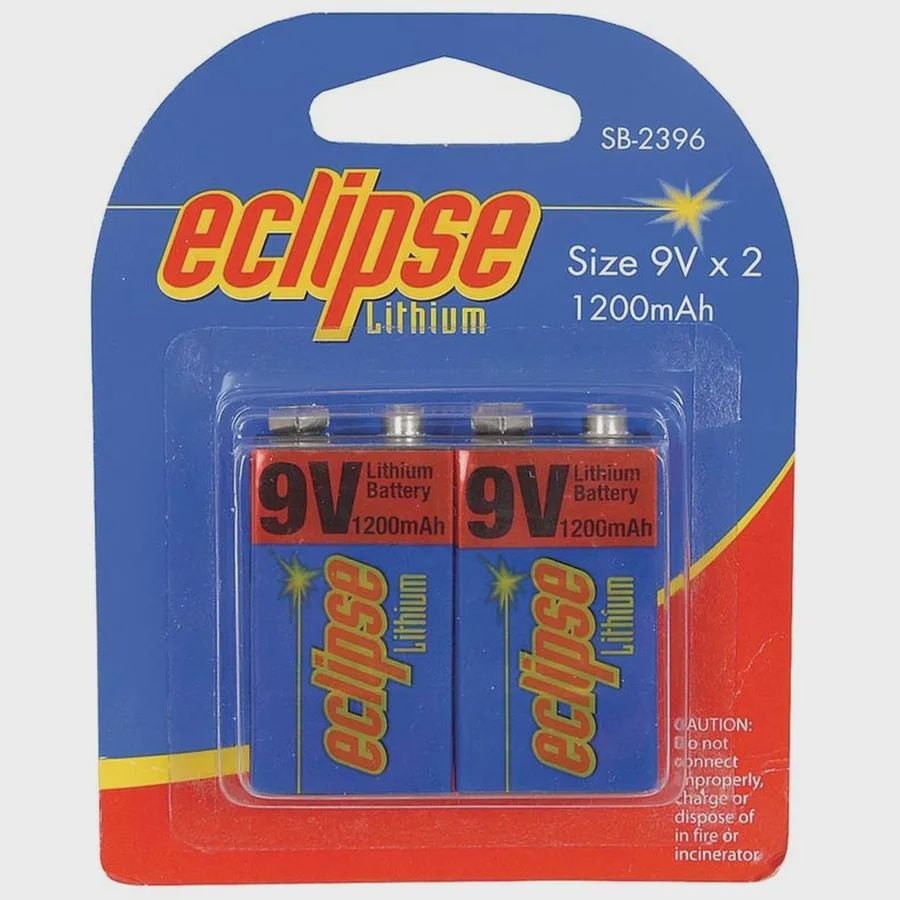 SB2396 - BATT LITHIUM 9V ECLIPSE PK2