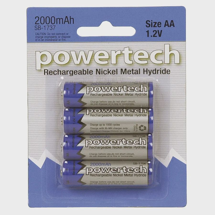 SB1737 - BATT NIMH AA 1.2V 2000MAH NIPPLE PK4