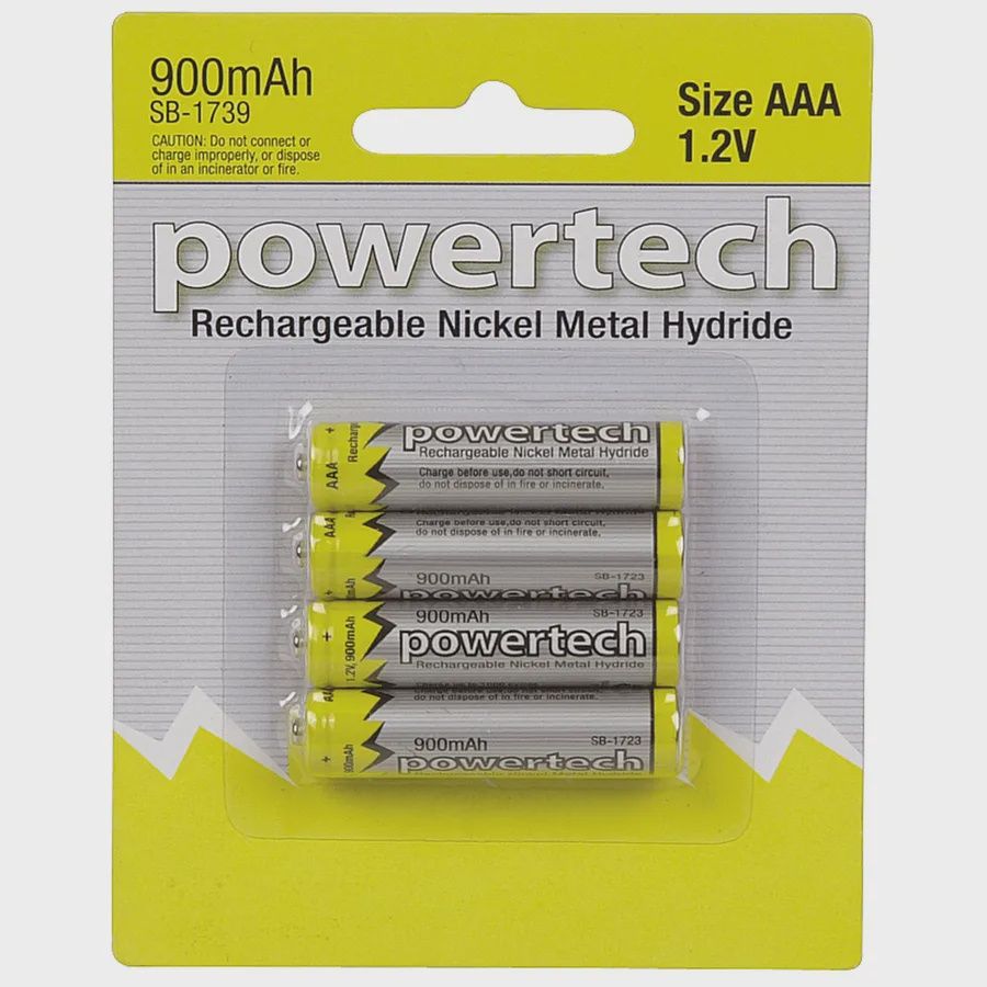 SB1739 - BATT NIMH AAA 1.2V 900MAH NIPPLE PK4