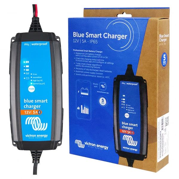 Victron Energy Blue Smart IP65s SLA/LiFePO4 charger 12V 5A
