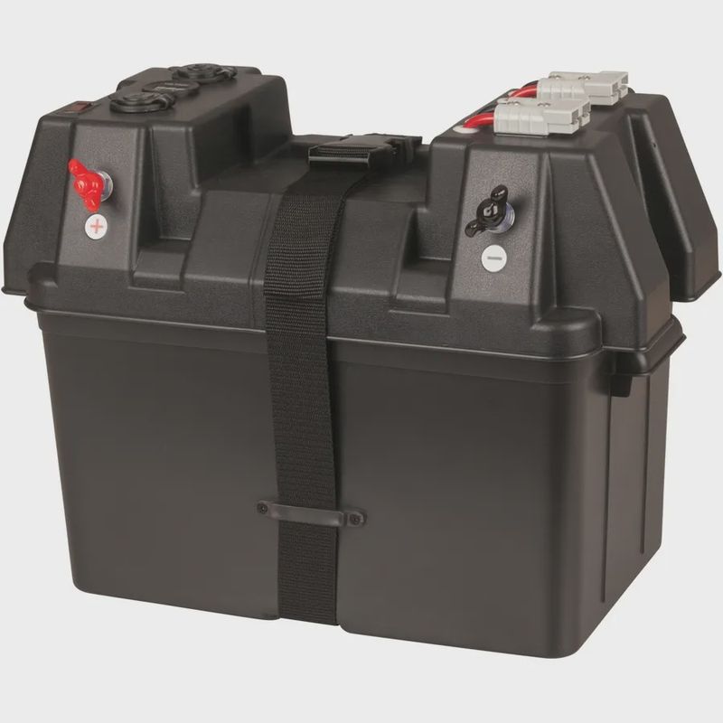 HB8504 - BOX BATT PLAS W/PWR ACC+VOLT+2XUSB CHG