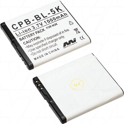 CPB-BL-5K - BL5K Nokia Cellular Telephone Battery