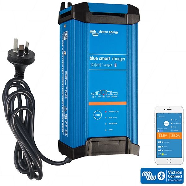 Victron Energy VECIP22-12/20A-1 Blue Smart IP22 SLA/LiFePO4 Charger 12V 20A