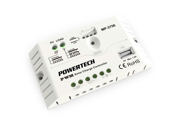SOLAR CHG CTRL 12/24V 20A IP67 W/TIMER