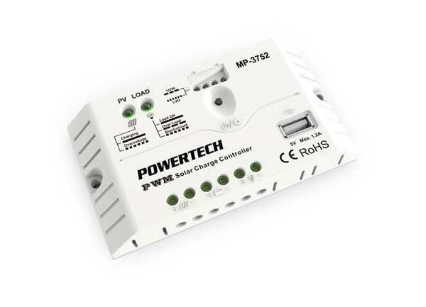 SOLAR CHG CTRL 12/24V 20A W/LED USB