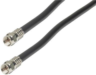LEAD VID F59 PLG - PLG 1.5M RG6 QUAD BLK