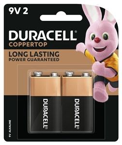 SB3002 DURACELL COPPERTOP 9V PK2