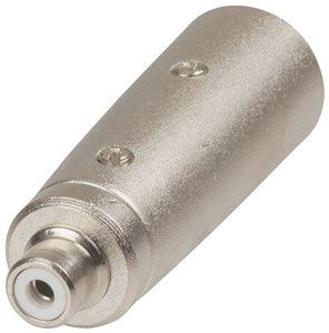 PA3800 ADPT PLG XLR/3P - SKT RCA MTL SLV