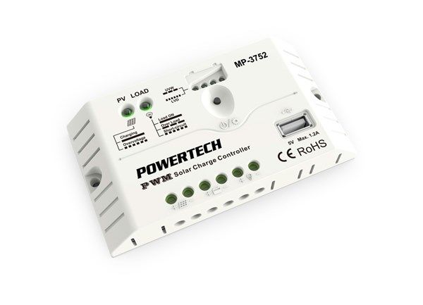 MP3752  -  SOLAR CHG CTRL 12/24V 20A W/LED USB