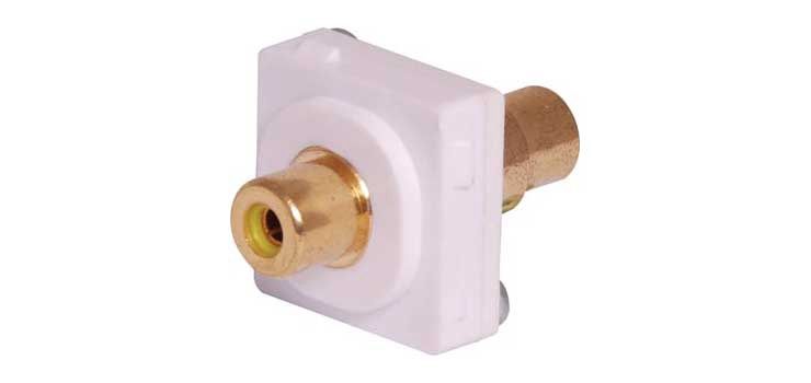 P7987A  -  CLIPSAL WALL PLATE RCA YELLOW