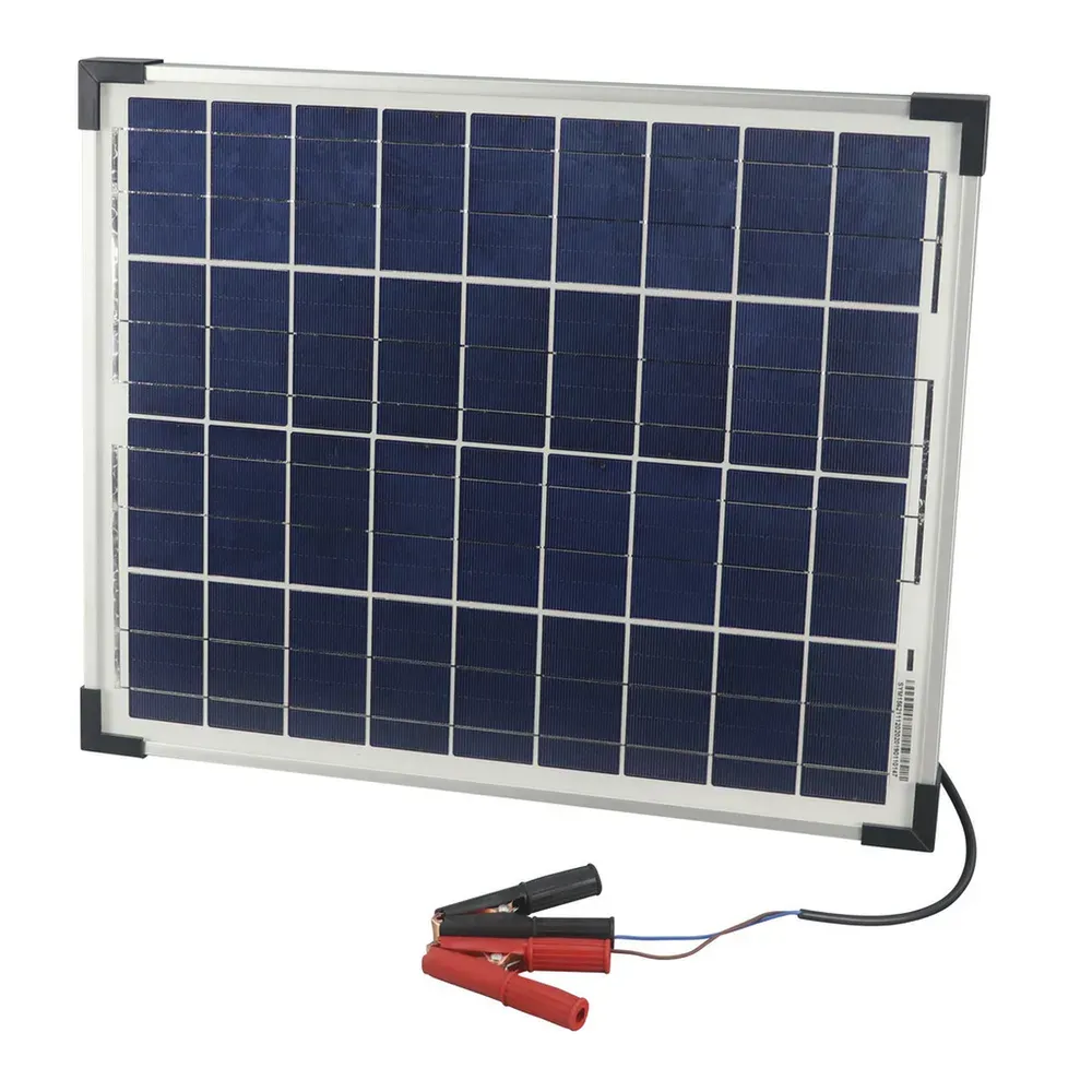 ZM9052  -  12V 20W SOLAR PANEL WITH CLIPS
