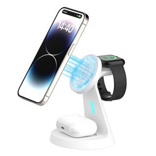 WC-CS25WH-215 LASER 3 IN 1 WIRELESS CHARGING STAND