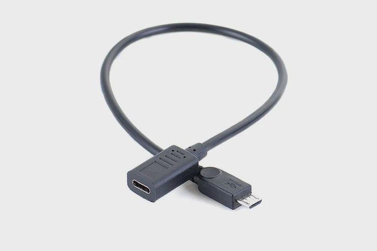 USB C FEMALE TO MICRO USB MALE 300MM CABLE