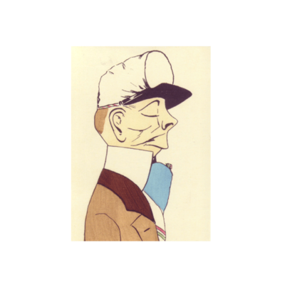 Stolzer Student mit Stürmer Karikatur um 1910