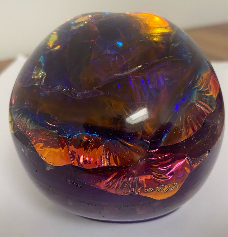 ORGONITE SKULL: PURPLE ROSE