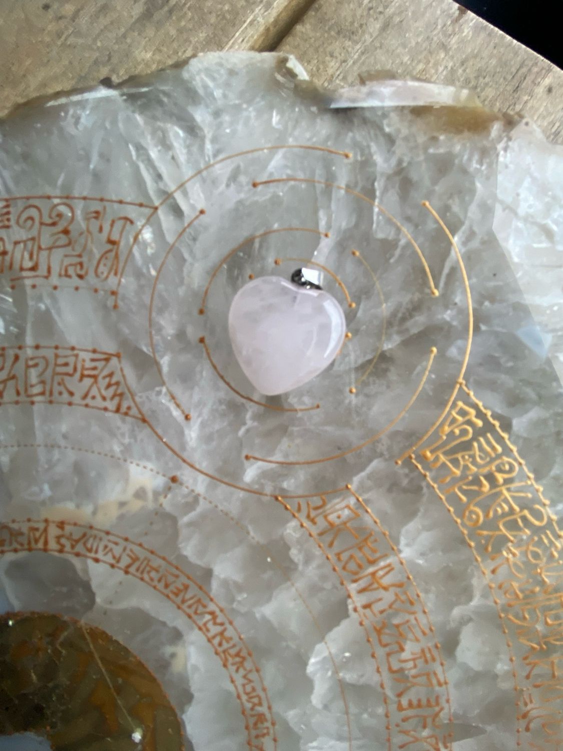 Hanger hartje Rozenkwarts