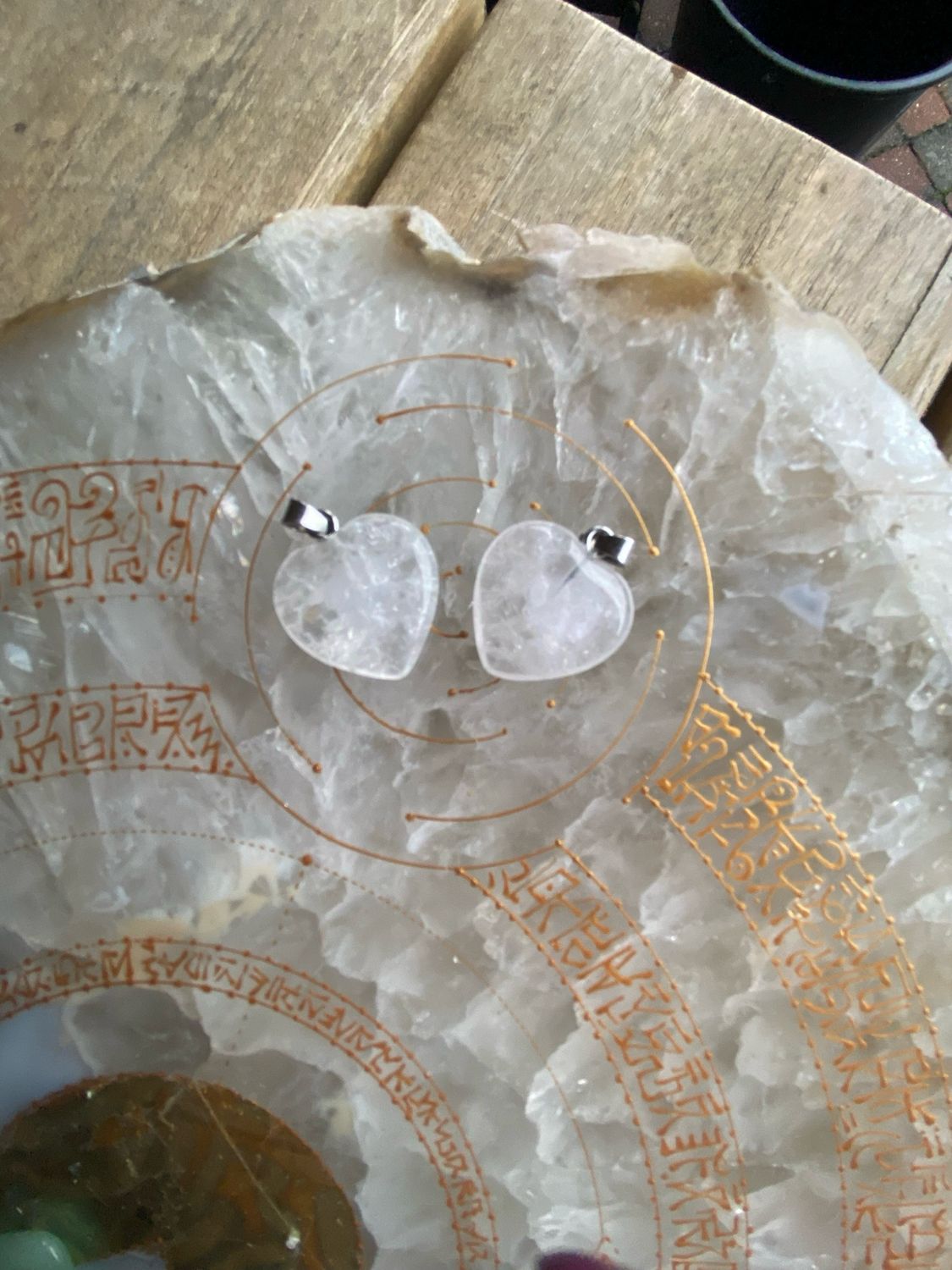 Hanger hartje Bergkristal