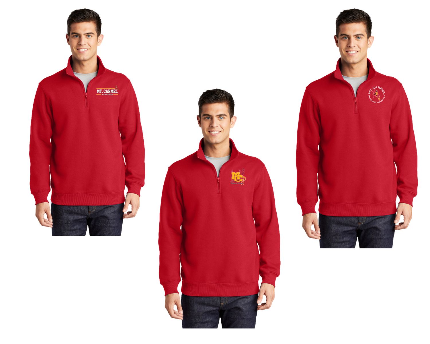 MT. CARMEL MARCHING BAND 1/4 ZIP (ADULT)