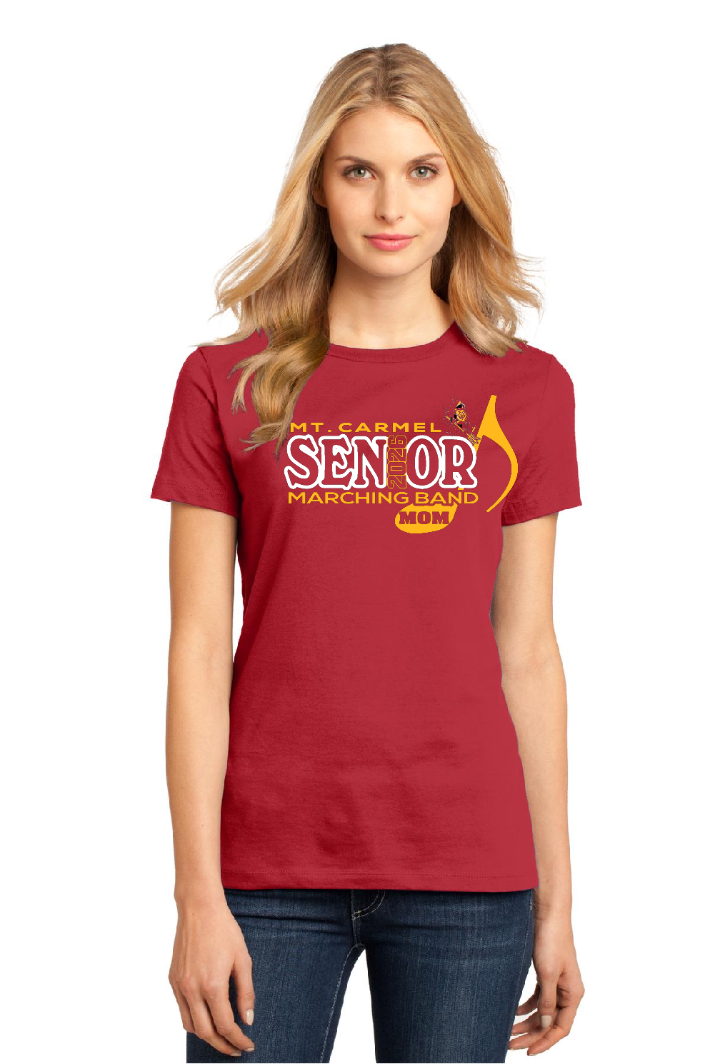 MT. CARMEL MARCHING BAND SENIOR MOM TEE