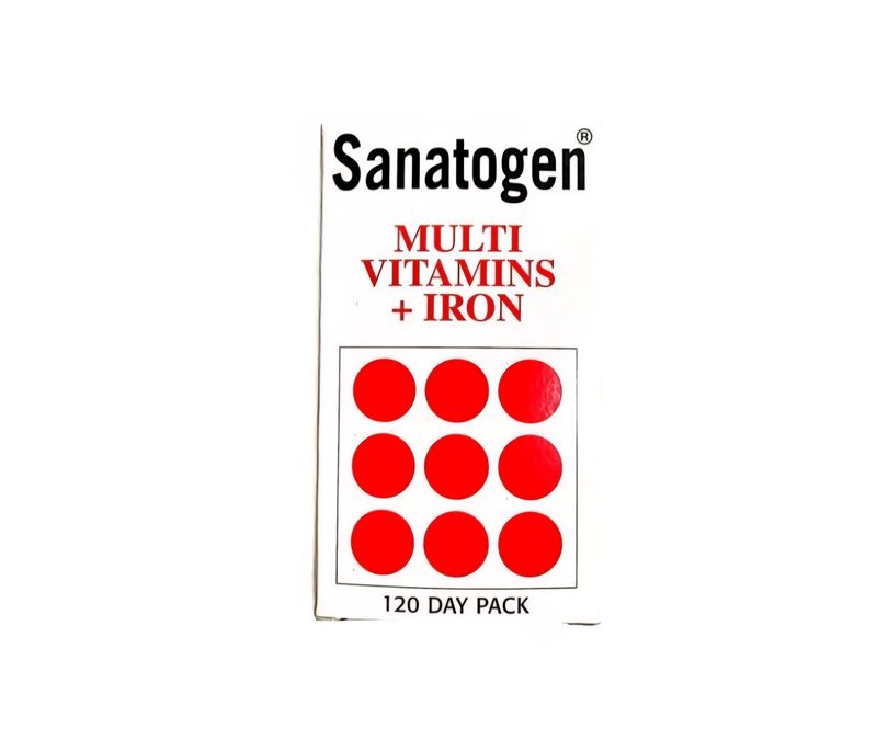 Sanatogen Multi vitamins+iron tablets 120 count