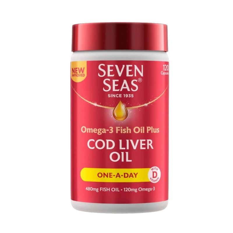 Seven Seas Pure Cod Liver Oil 120 capsules
