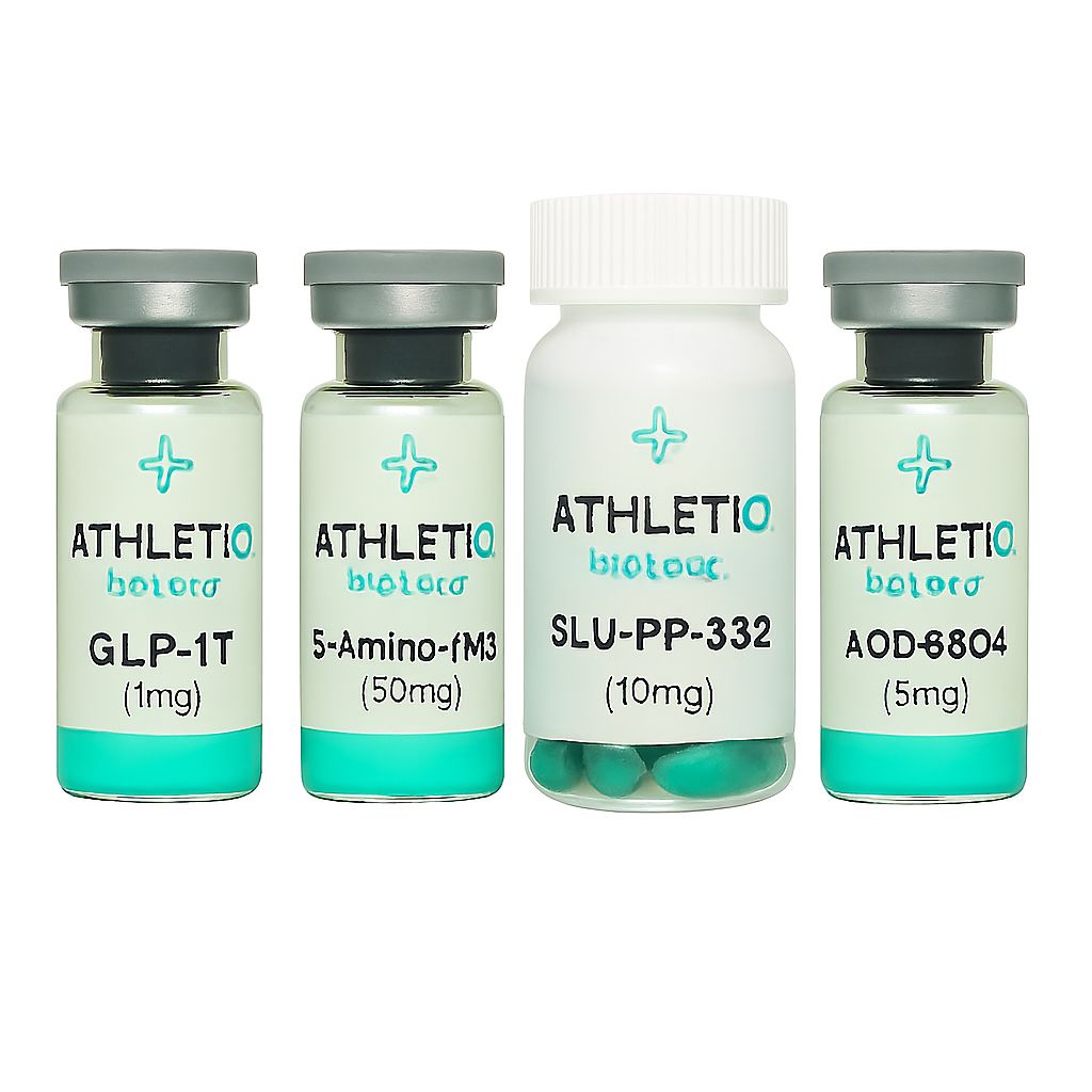 Athletiq Biologic Metabolic Optimization Research Bundle with multiple sterile peptide vials labeled for research use only
