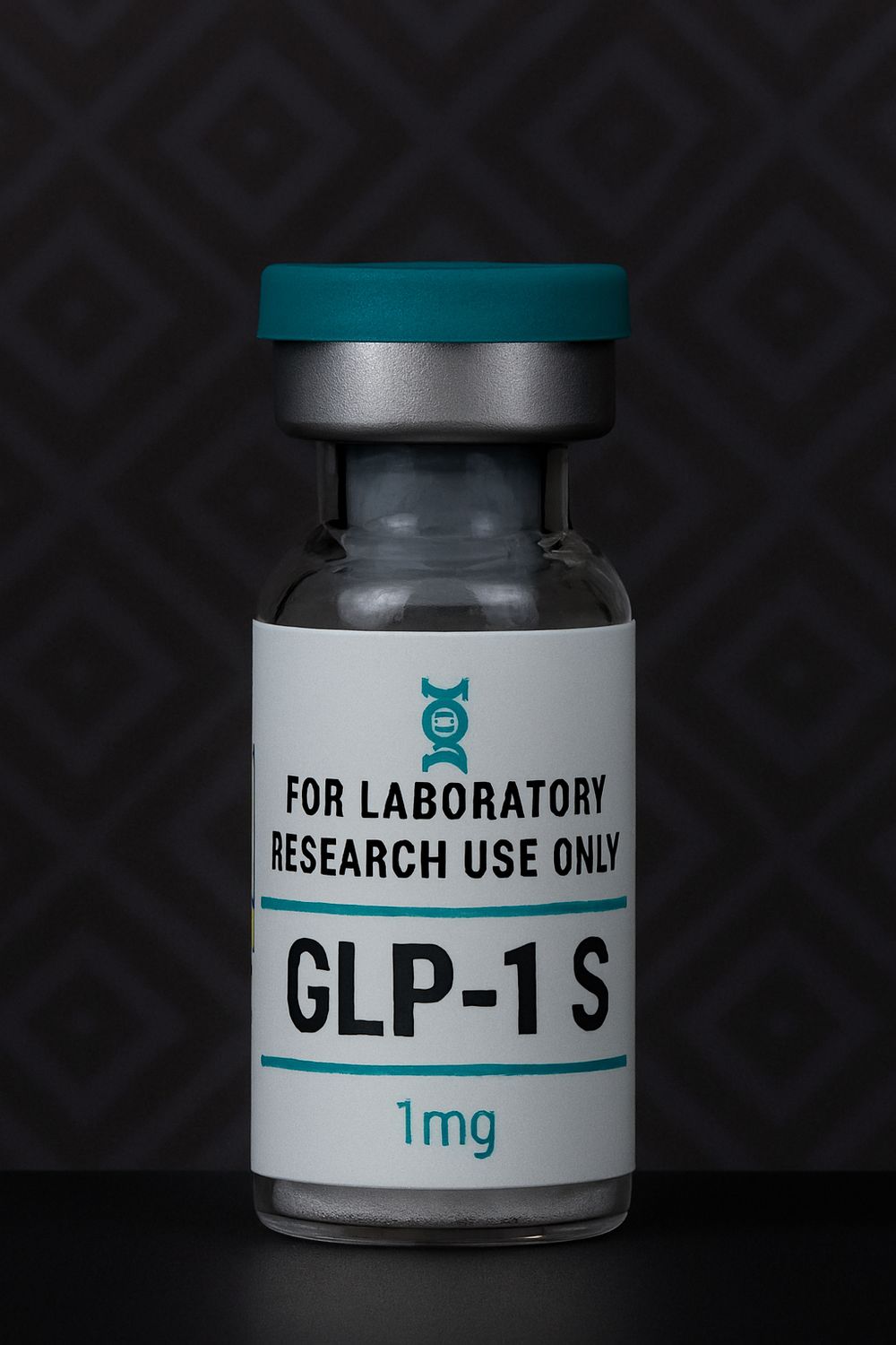 Athletiq Biologic vial of GLP-1 S 5mg, sterile lyophilized peptide labeled for research use only