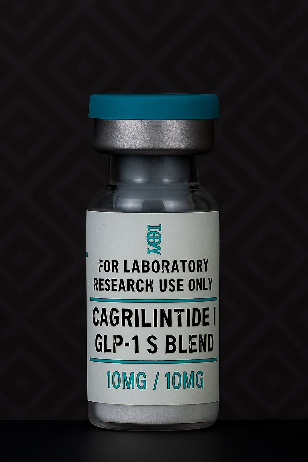 Athletiq Biologic vial of Cagrilintide / GLP-1 S Blend 10mg, sterile lyophilized peptide labeled for research use only