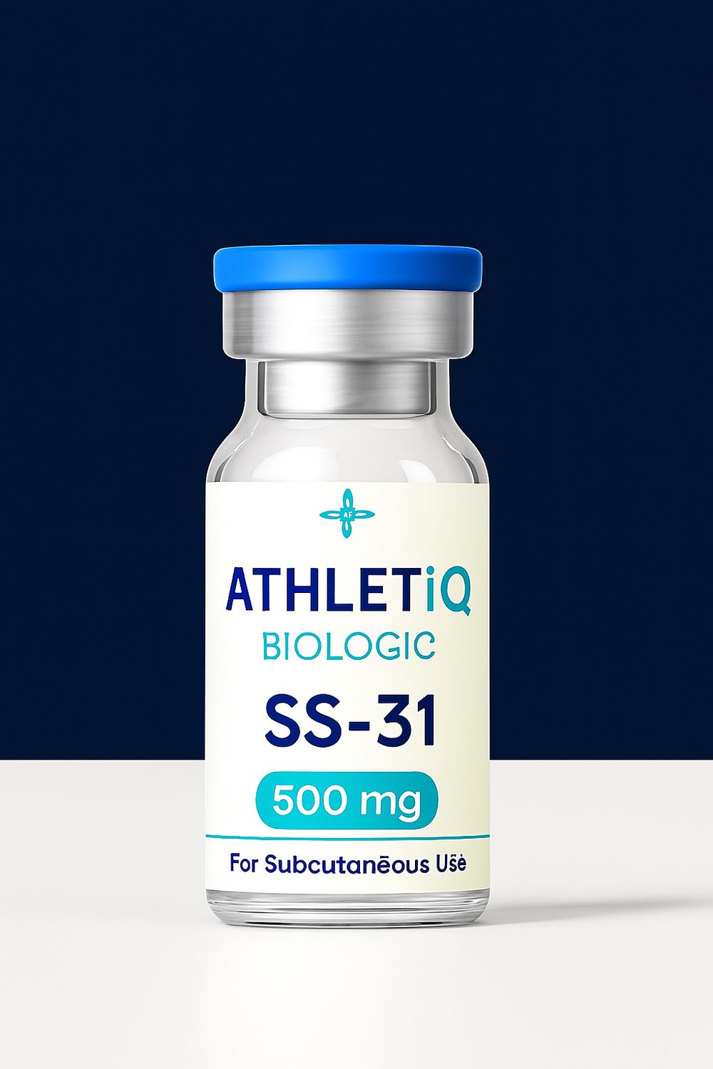 Athletiq Biologic vial of SS-31 5mg, sterile lyophilized peptide labeled for research use only