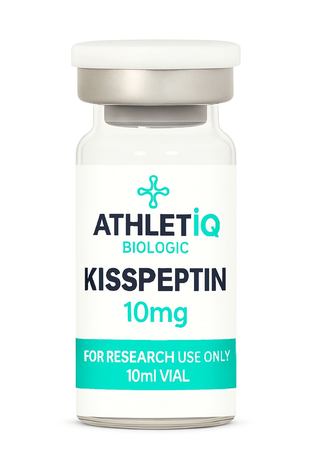 Athletiq Biologic vial of Kisspeptin 5mg, sterile lyophilized peptide labeled for research use only