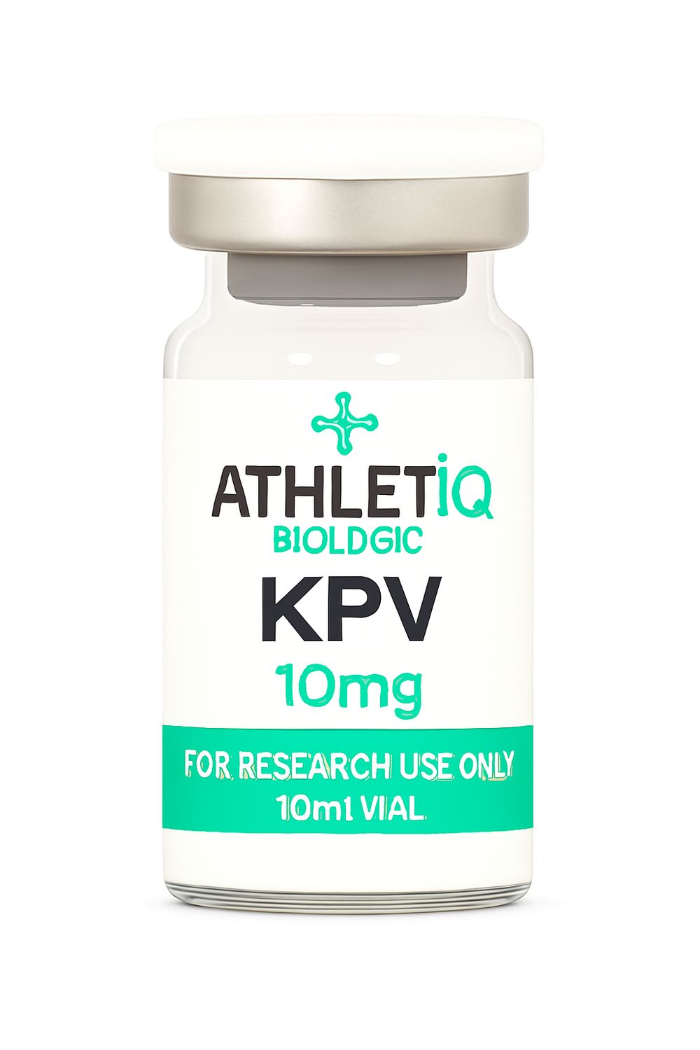 Athletiq Biologic vial of Lysine-Proline-Valine 10mg, sterile lyophilized peptide labeled for research use only