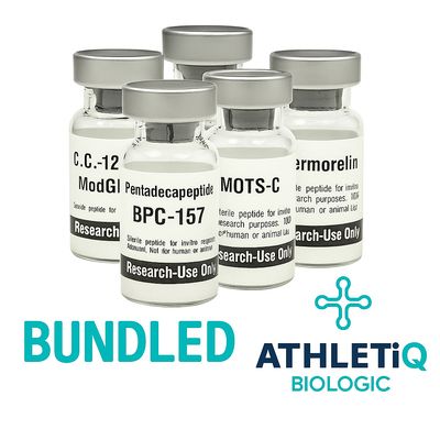 Athletiq Biologic Bundled Research Peptides category with curated sterile peptide vial sets labeled for research use only