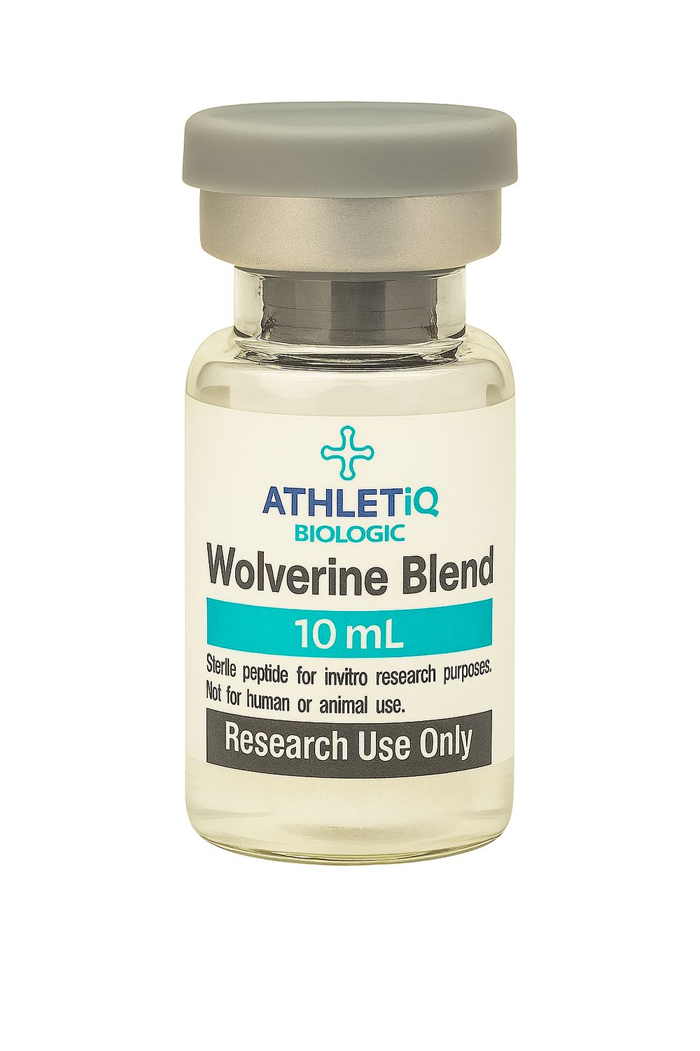 Athletiq Biologic Wolverine Blend 80mg with BPC-157, TB-500, KPV, and Thymosin Alpha-1, labeled for research use only