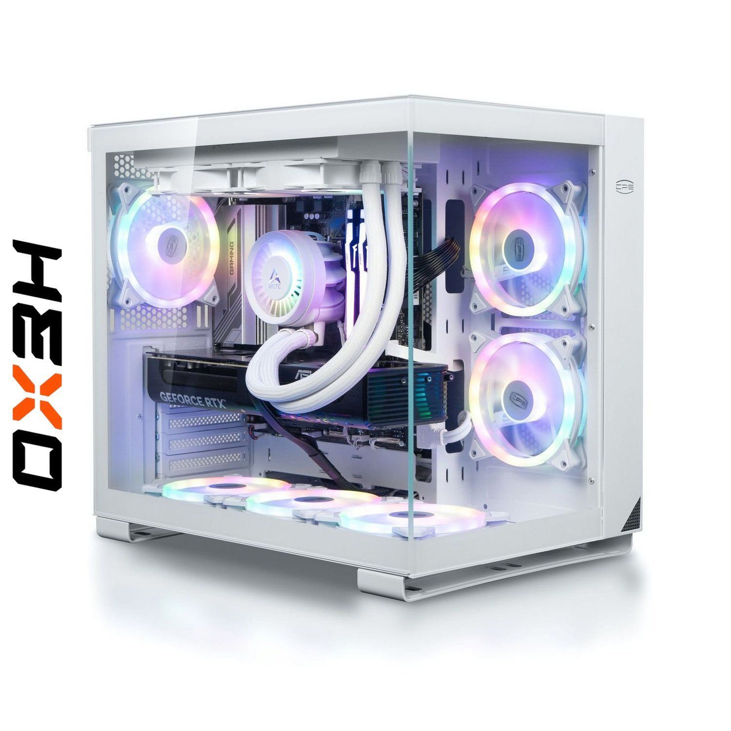 Computer HEXO Gaming RTX5070 Pro (HGB-7700N5070-D532S1TBK) Black / AMD Ryzen 7 7700 (3.8-5.3), 8 Kerne / RTX 5070 / 32 ГБ (DDR5) / 1024 ГБ (SSD)