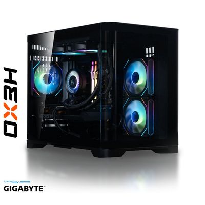 PC für Design HEXO FrameMaster Start Base (HFM-14600KFN5070-D532S1TBK) Schwarz / Intel Core i5-14600KF (3,5–5,3 GHz), 14 Kerne / RTX 5070 / 32 GB (DDR5) / 1024 GB (SSD)
