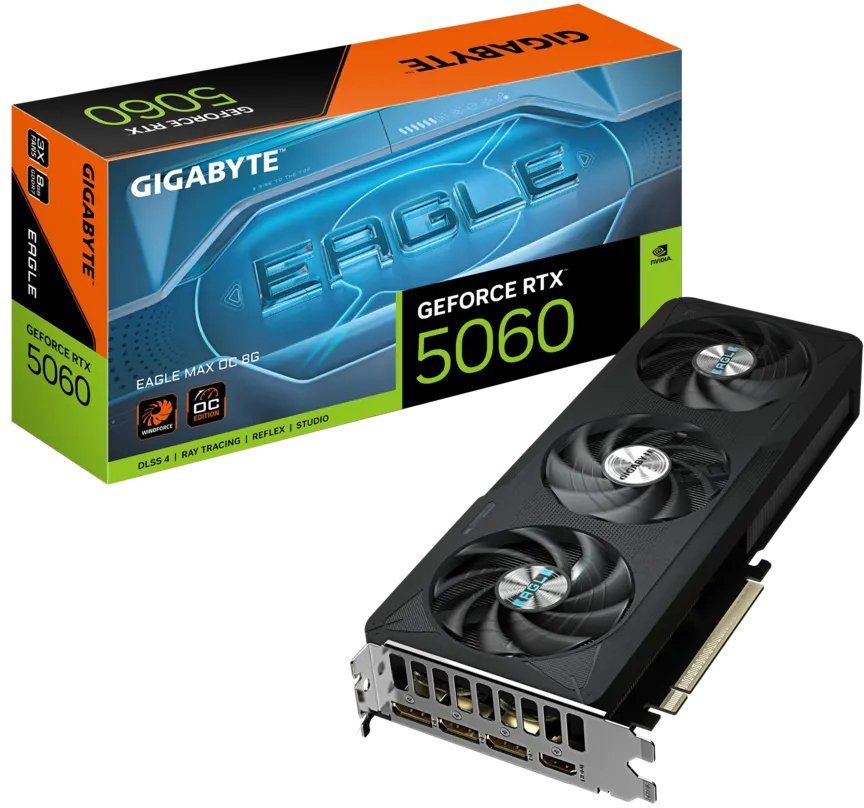 Grafikkarte Gigabyte GeForce RTX 5060 EAGLE MAX OC 8192 MB (GV-N5060EAGLEMAX OC-8GD)