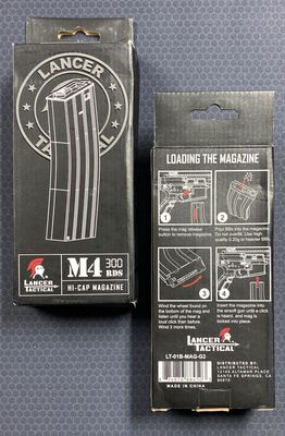 Lancer Tactical 300 Round Metal M4 High Capacity Magazine, Gen 2, Black