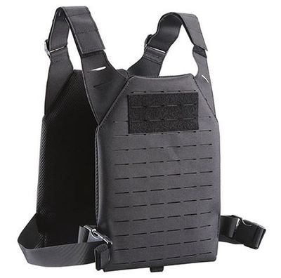 Lancer Tactical Low Profile Laser Cut MOLLE Plate Carrier, Black