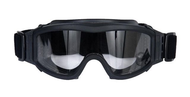 Lancer Tactical Airsoft Safety Goggles Basic, Black Frame, Clear Lens