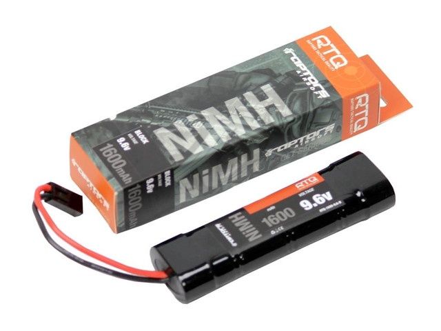 Raptors Airsoft RTQ NiMH 1600mAh 9.6v Mini-Brick Battery