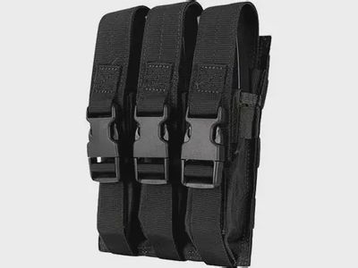 Condor MOLLE Triple MP5 Magazine Pouch, Black