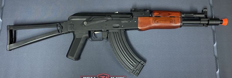 AK105 Full Metal Real Wood Furniture Side Folding Stock + Battery And Charger
