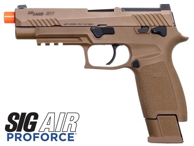 SIG SAUER M17 Proforce Series CO2 Blowback Airsoft Pistol, Coyote Tan