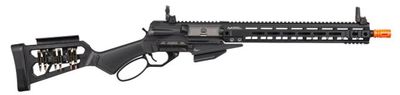 G&amp;G LevAR15 Gas Lever Action Airsoft Rifle, Black