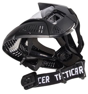 Lancer Tactical Full Face Airsoft Mask with Visor Black