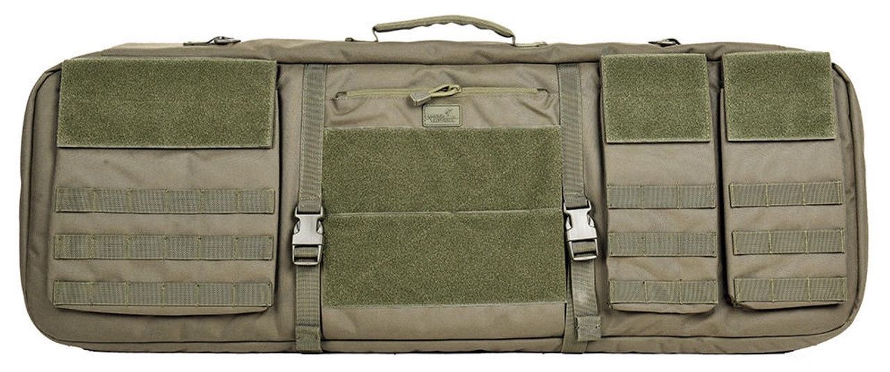 Lancer Tactical 1000D Nylon 3-Way Carry 35&quot; Double Rifle Gun Bag, Green